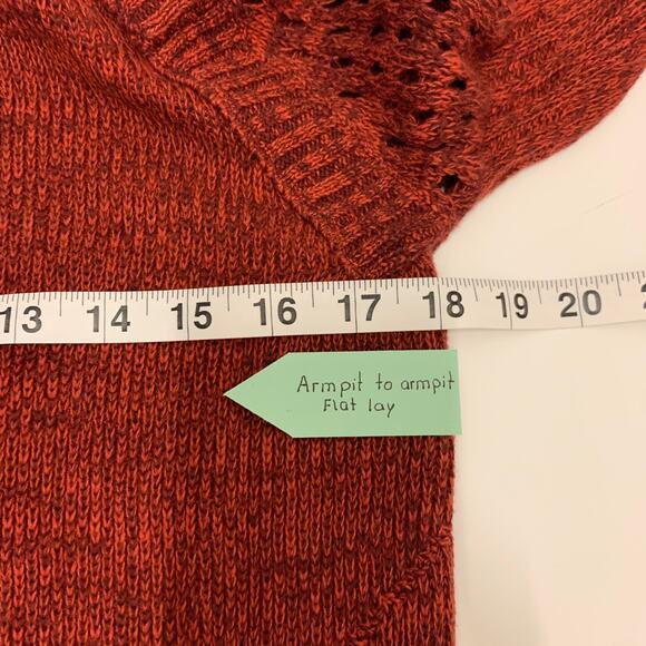 Prana Dress Women M Terracota Archer Sweater Pockets Snap Buttons Mock Neck - Picture 7 of 9